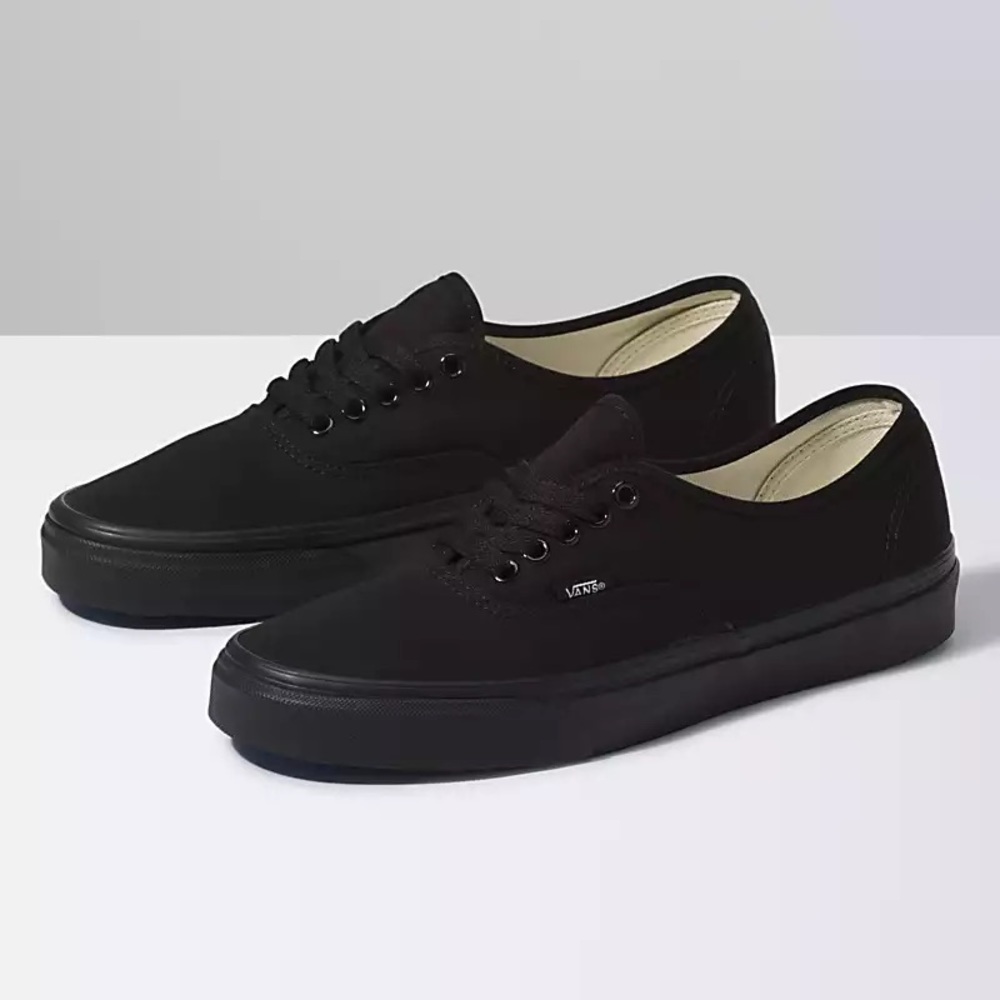 Vans authentic all black sneakers